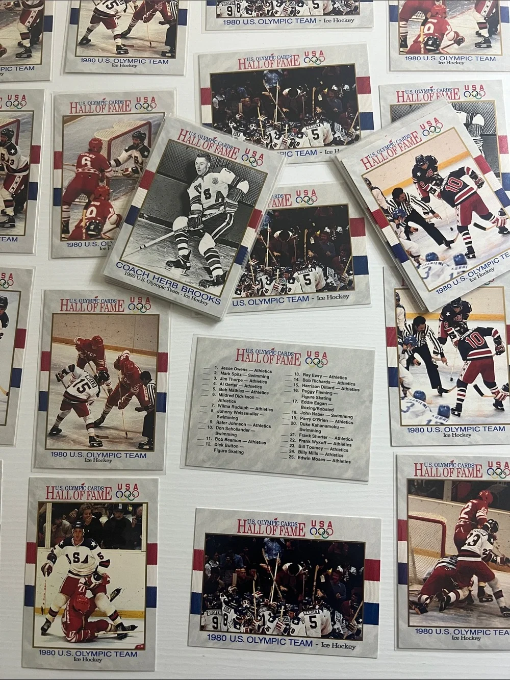 40 Vintage 1980 U.S. Olympic Ice Hockey Trading Cards
